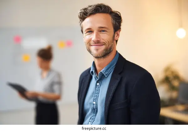 Confident Business Professional in Modern Office