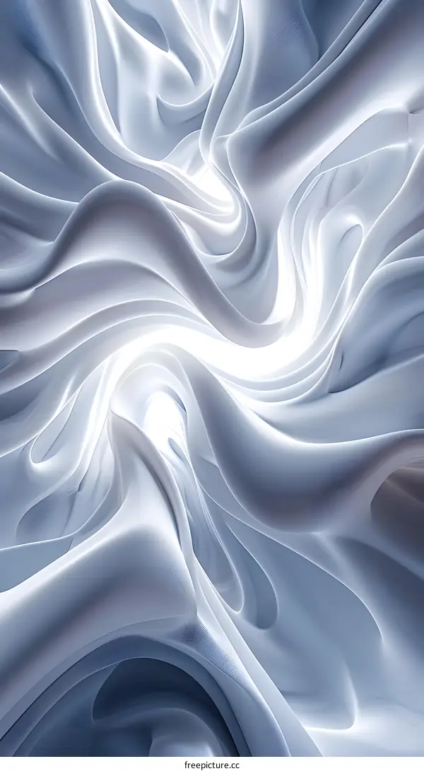 White Silk Waves: Luxury Fabric Flow