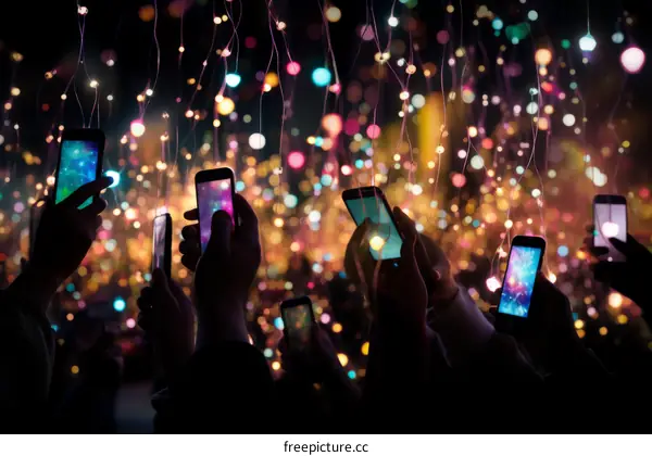 Immersive Art Experience: People Photographing Light Installation