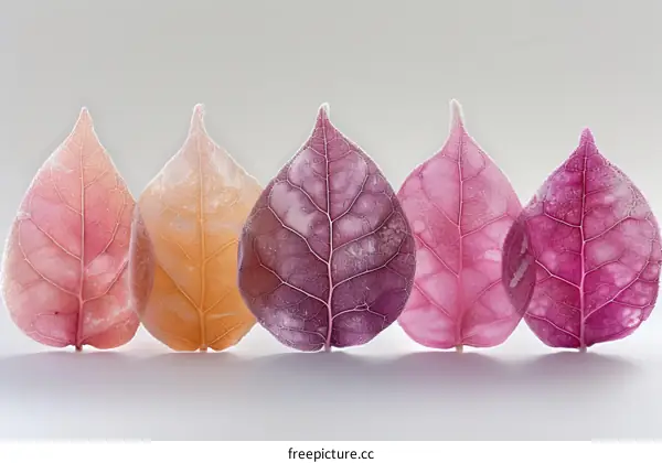 Colorful Skeleton Leaves