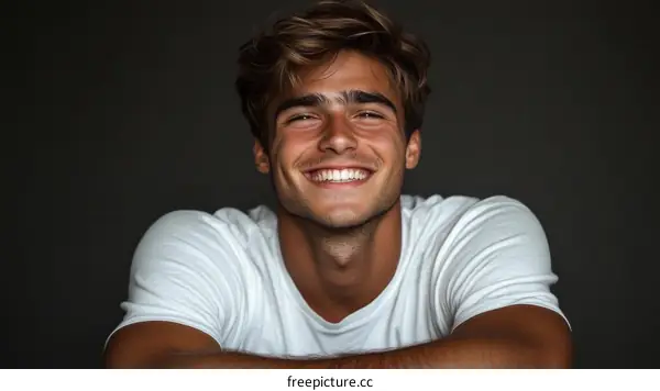 Close Up Portrait of a Smiling Caucasian Man