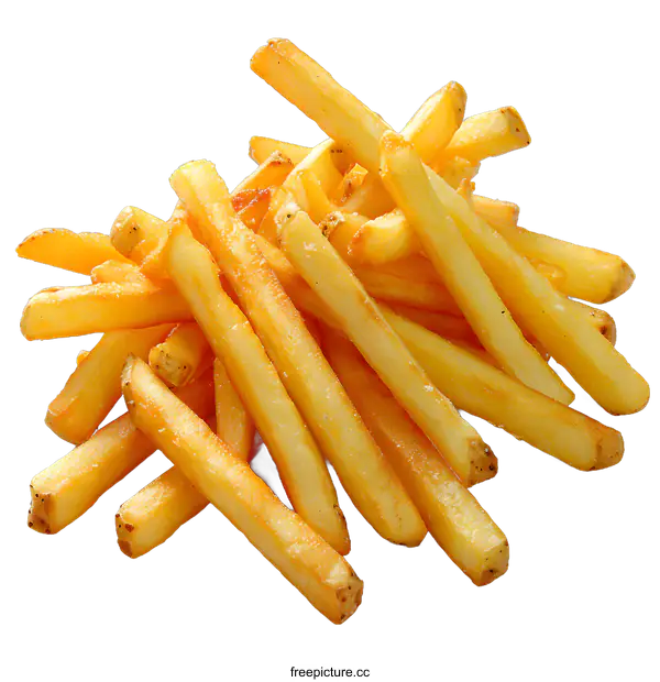 [Transparent Background PNG]Pile of French Fries on White Background