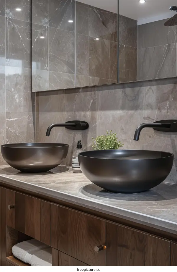 Modern Bathroom Vanity with Double Sinks