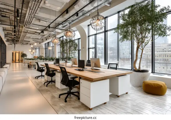 Modern Open Office Space with Natural Light