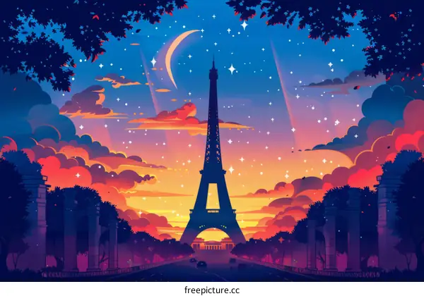 Paris Cityscape Illustration