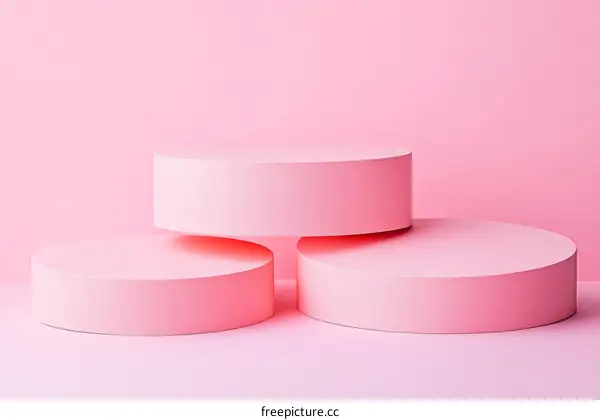Pink Geometric Display Stands