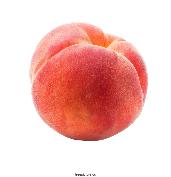 [Transparent Background PNG]Single fresh ripe peach