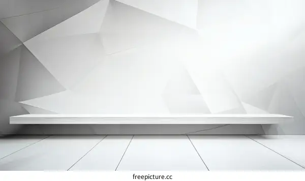 Modern Minimalist Empty Shelf Display