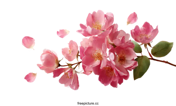 [Transparent Background PNG]Beautiful Pink Rose Flowers Arrangement on White Background