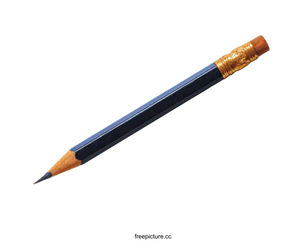 [Transparent Background PNG]Elegant Dark Blue Pencil on White Background