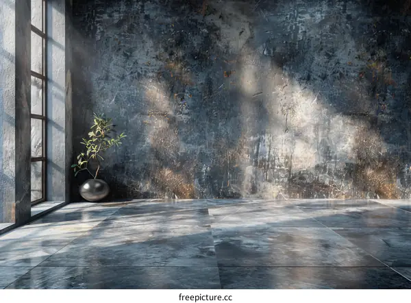 Industrial Style Empty Room Interior Design