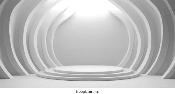 Abstract White Architectural Stage Design
