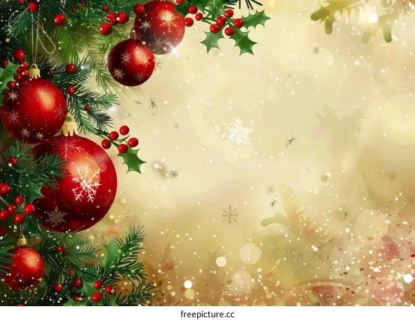 Christmas Decorations in Red, Gold, & Green