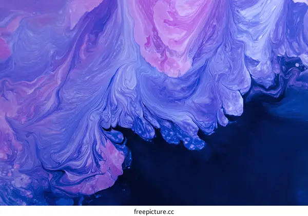 Abstract Flowing Paint Abstract Art