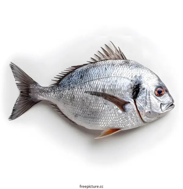 Fresh fish on white background