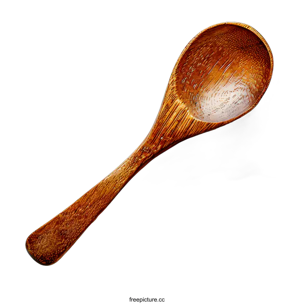 [Transparent Background PNG]Wooden spoon isolated on white background