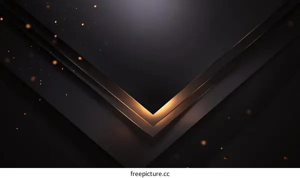 Elegant Black and Gold Abstract Background with Geometric Shapes