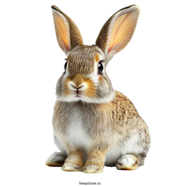 [Transparent Background PNG]Adorable Baby Rabbit Close-up Portrait