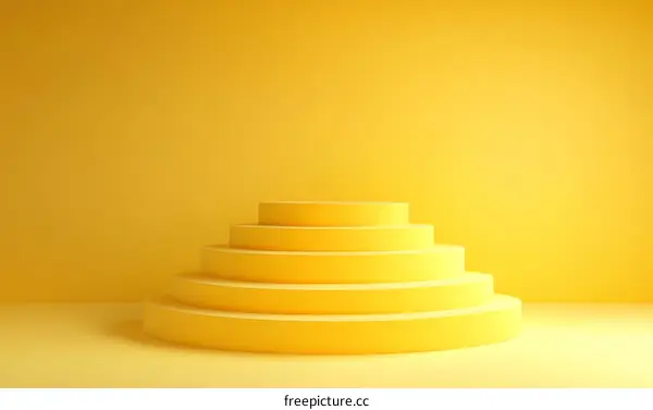 Abstract Yellow Geometric Display Stand