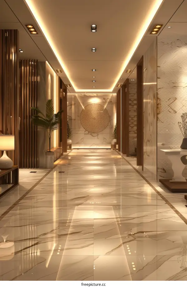 Hotel Interior Corridor