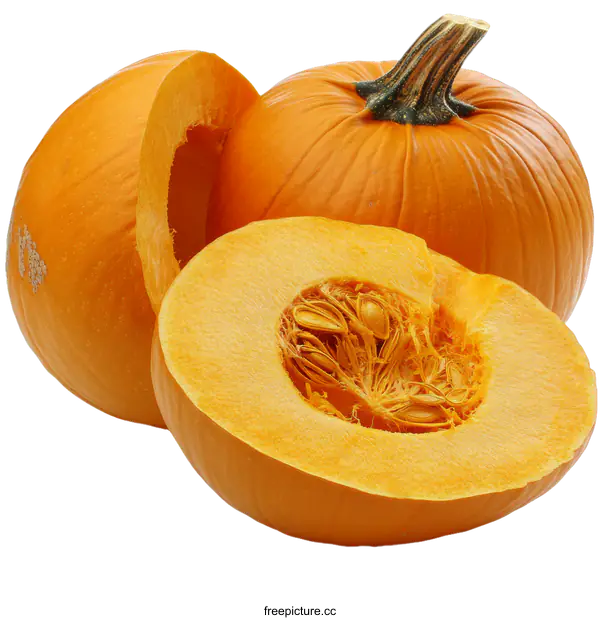 [Transparent Background PNG]Fresh Orange Pumpkin Slices