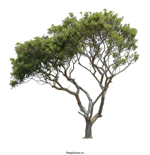 [Transparent Background PNG]Green Tree Isolated on White Background