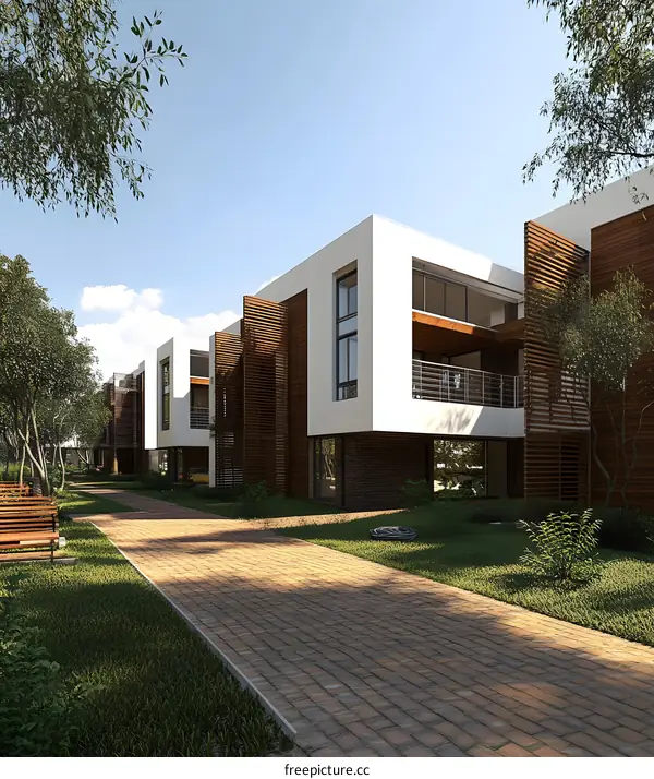 Modern Minimalist Architecture Design With Wooden Accents