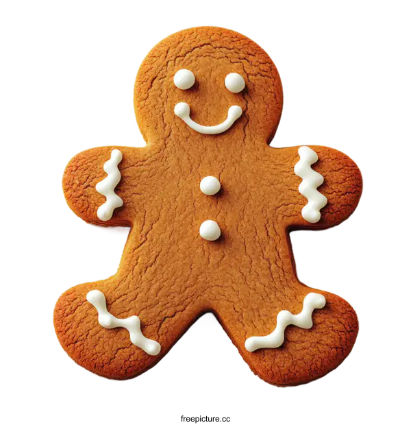 [Transparent Background PNG]Delicious Gingerbread Man Christmas Cookie