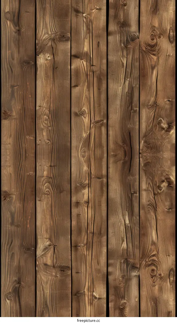 Dark Brown Rustic Wooden Planks Background