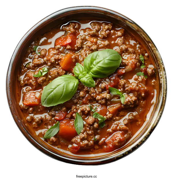 [Transparent Background PNG]A delicious bowl of Bolognese sauce