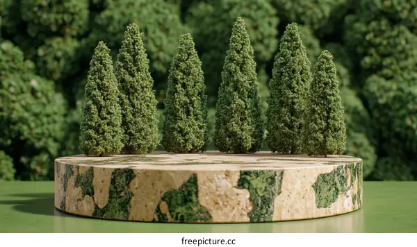 Miniature Trees on a Decorative Base