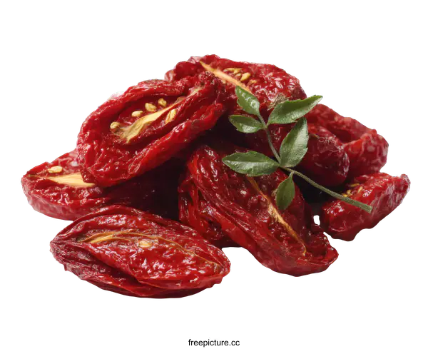 [Transparent Background PNG]Dried Sliced Tomatoes with Herbs