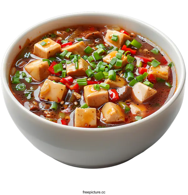 [Transparent Background PNG]Bowl of Spicy Mapo Tofu