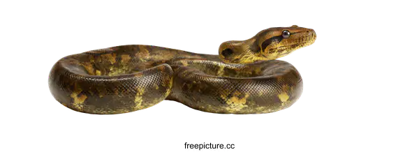 [Transparent Background PNG]Beautiful Ball Python Isolated on White Background