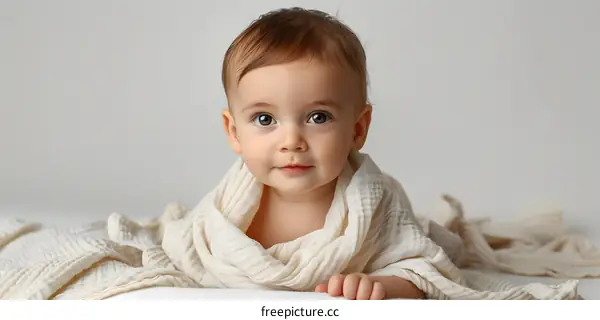 Adorable Baby With Big Brown Eyes
