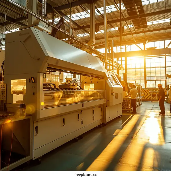 The workers are working in the factory.