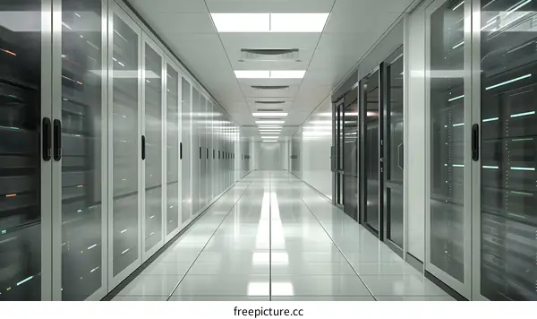futuristic technology server room data center