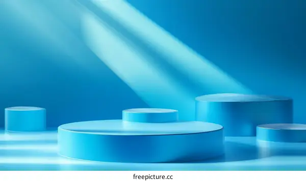 Modern Blue Product Display Stands