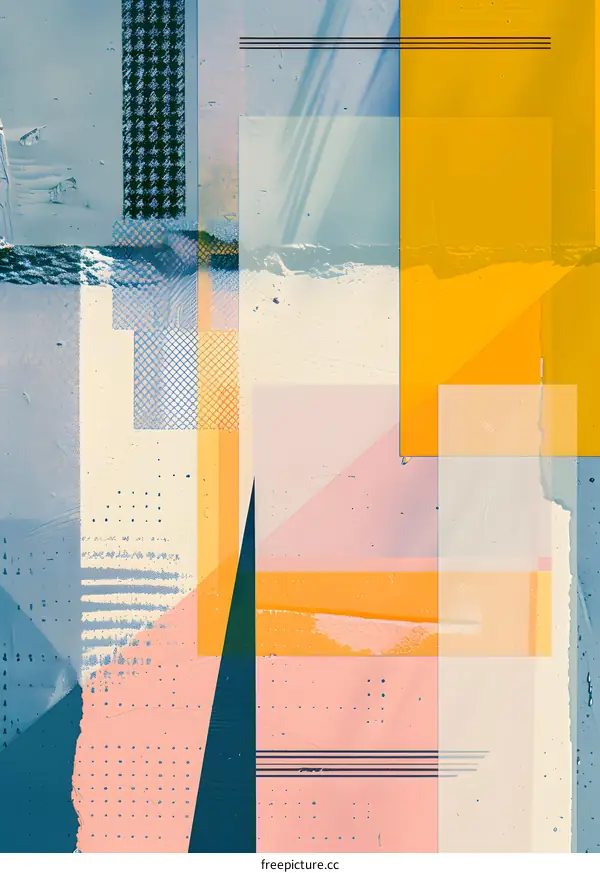 Abstract Art with Geometric Shapes and Color Blocks