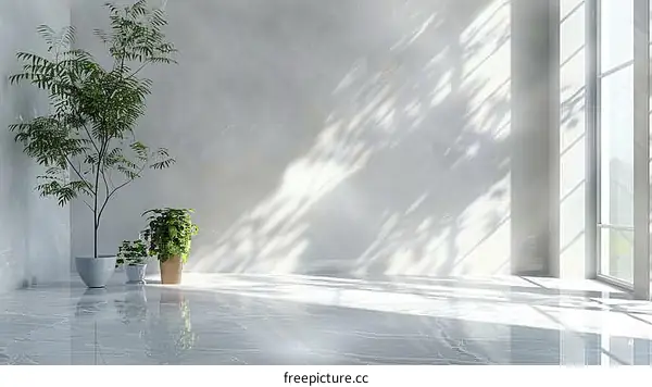 Modern Minimalist Interior Design with Sunlight