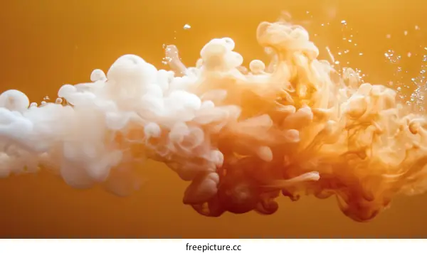 Abstract Ink Cloud Formation in Liquid