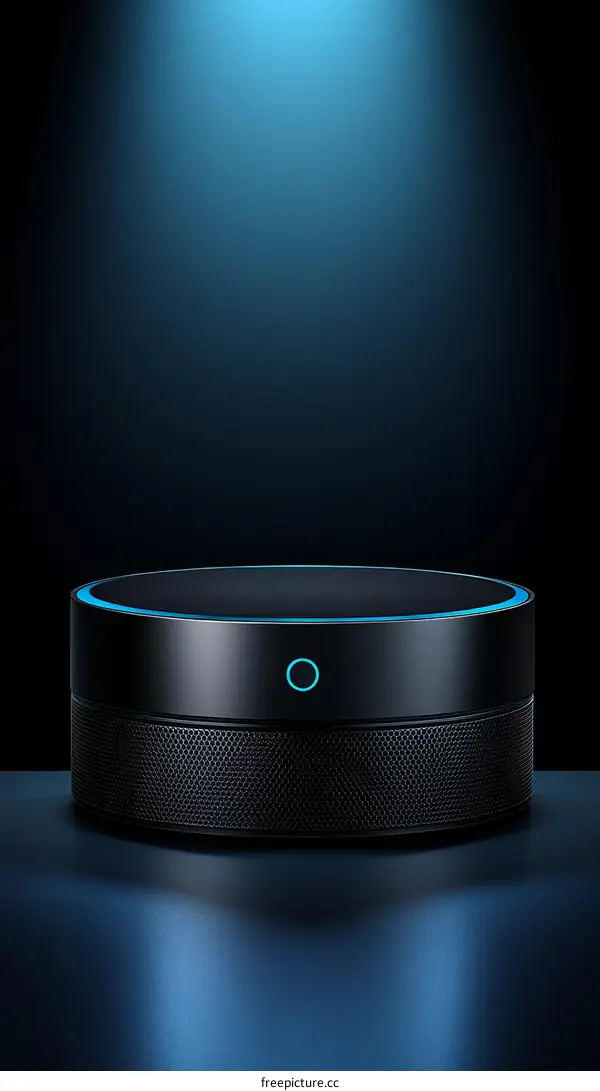 Modern Smart Speaker Technology Illustration