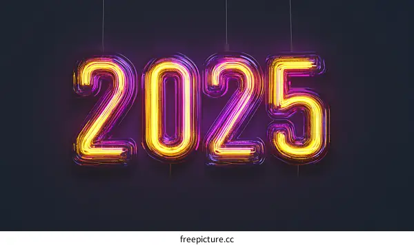Neon 2025 New Year Design