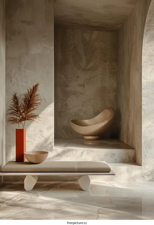 Modern Minimalist Beige Interior Design