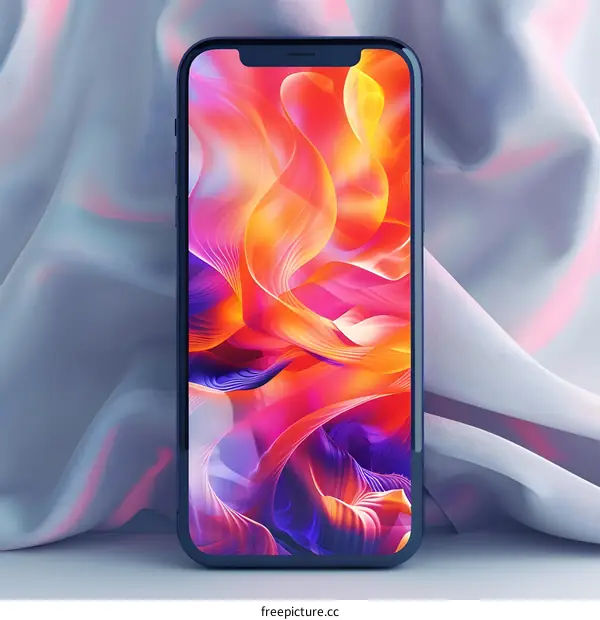 Abstract phone wallpaper with colorful swirls
