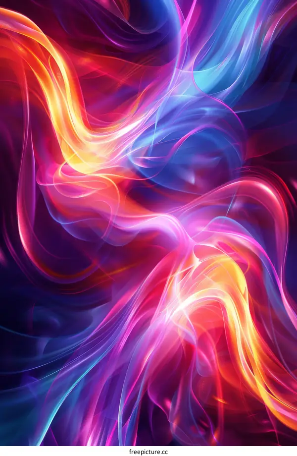 Abstract Colorful Flowing Lines