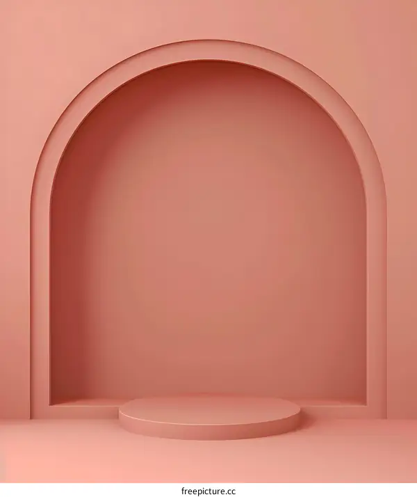 Abstract Minimalist Arch and Podium for Product Presentation
