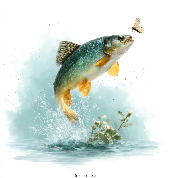 Majestic Fish Leaping Above the Water