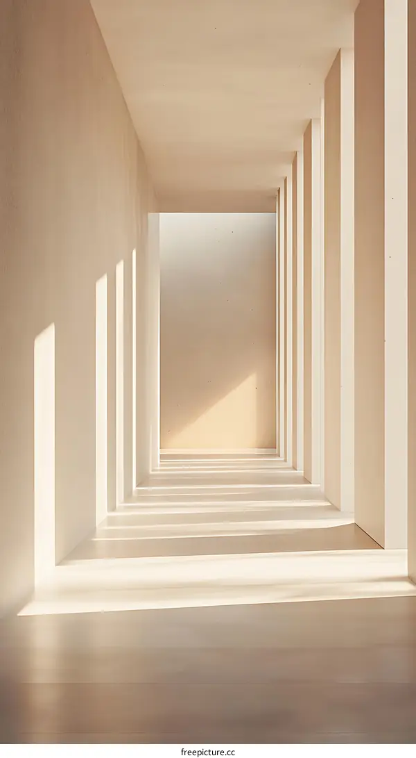 Minimalist Architecture Hallway with Light
