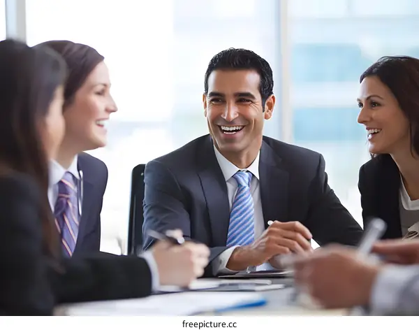 Business People Meeting In Modern Office